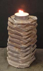 stone candle holders