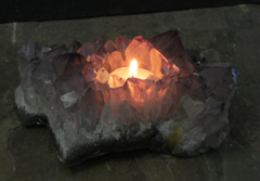 amethyst candle holders