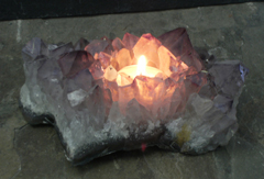stone candle holders
