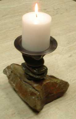 stone candle holders