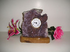 amethyst stone desk clocks