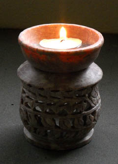 stone candle holder
