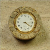 fossil stone mantel clocks