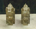 fossil stone bookends