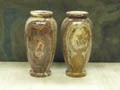 polished stone vases