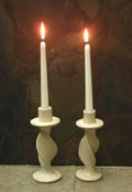 natural candle holders