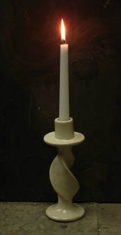 Twisted stone candle holders 8 inch