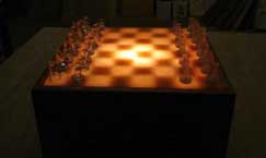 lighted chess tables