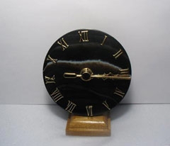 black gemstone clocks