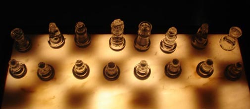 Illuminated Chess Pieces
